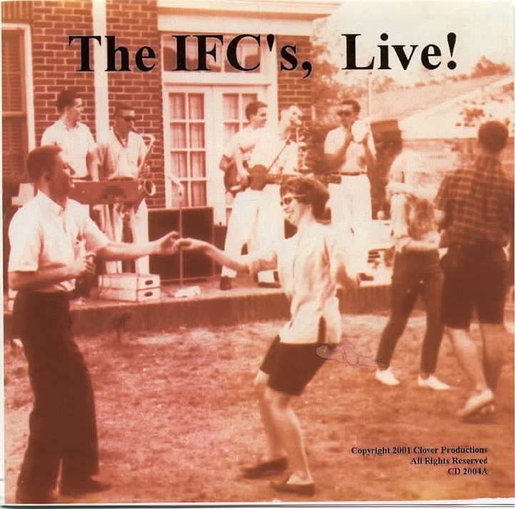 IFC's at Sig Ep house   circa 1963
Band L-R: Bill Thorn, Wayne Lanier, Richard Stroud,Larry Nixon (singing),Gray Steifel. There is drummer somewhere in the back. OT Hayes in the left forefront dancing.